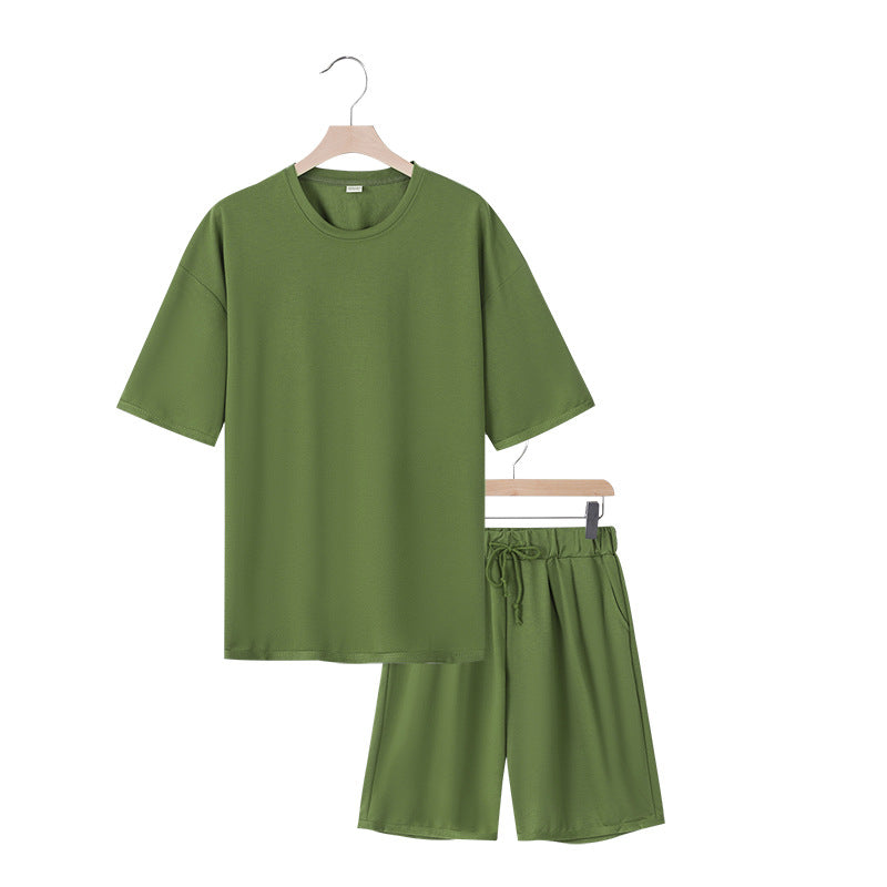 Herren Freizeit-Set mit bequemem T-Shirt und Shorts aus atmungsaktiver Baumwolle Echoarchiv