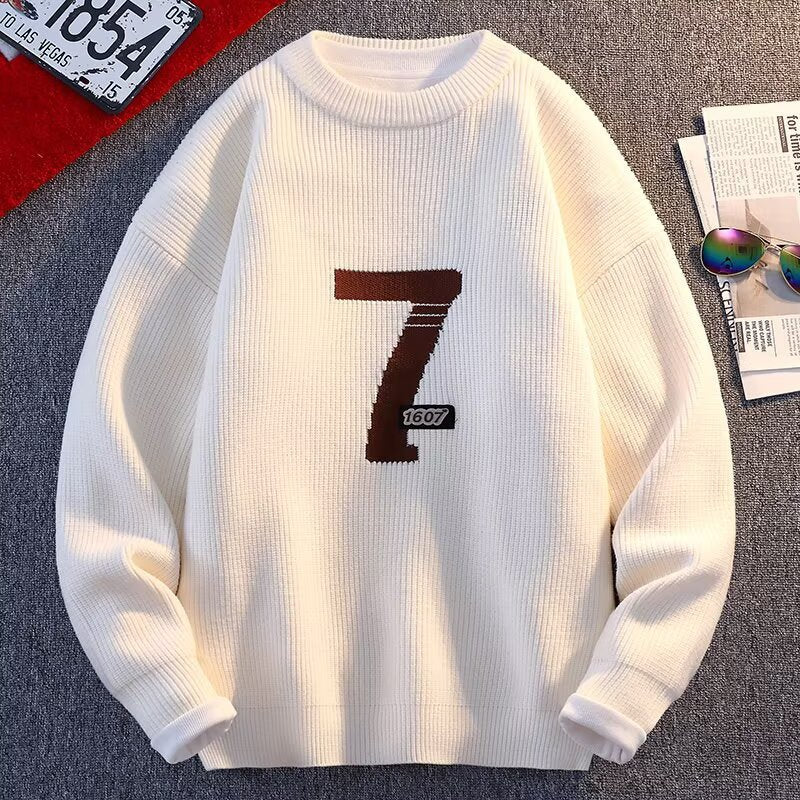 Damen Bequemer Strickpullover mit Rundhalsausschnitt Echoarchiv