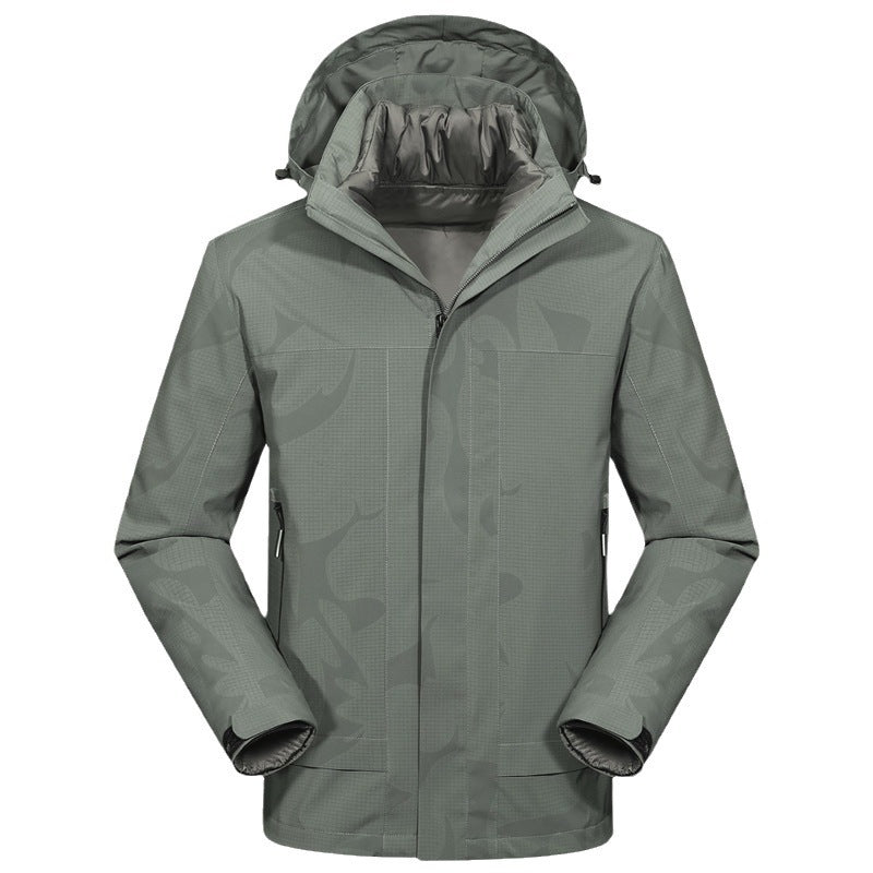 Herren Wasserdichte Outdoorjacke mit Kapuze und atmungsaktivem Ripstop-Material Echo Archiv