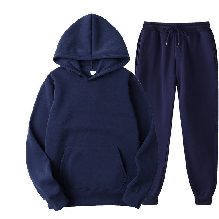 Unisex nan gemütliches Hoodie-Jogginganzug-Set mit Kängurutasche, elastischem Tunnelzugbund und gerippten Bündchen Echo Archiv