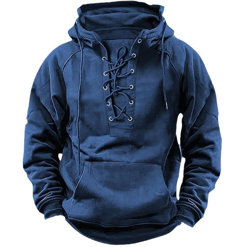 Herren Kapuzenpullover mit innovativem Schnürdesign Echoarchiv