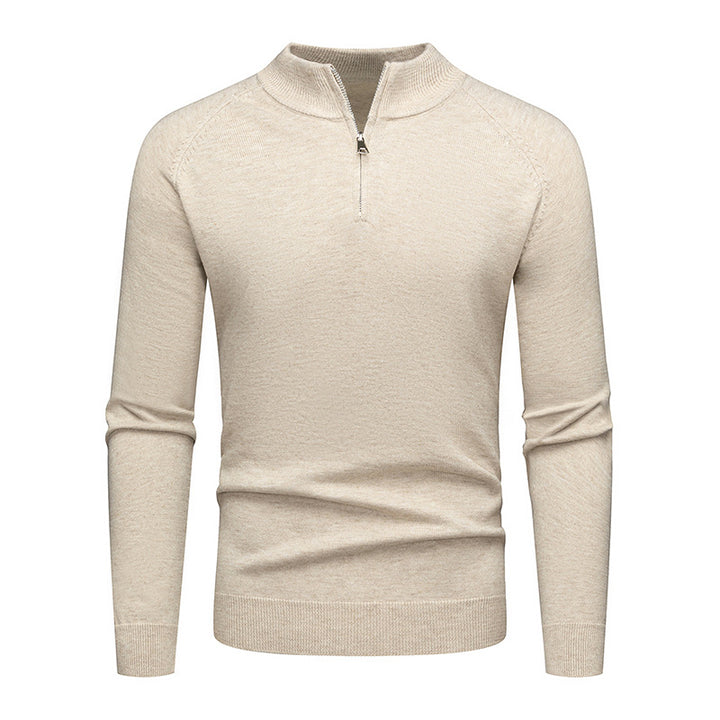 Herren modischer Pullover mit kurzem Reißverschluss Echoarchiv