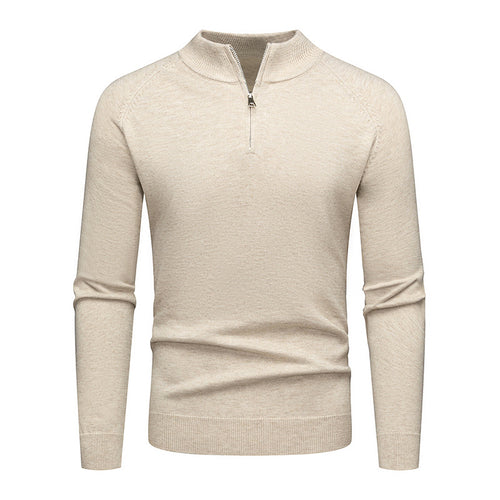 Herren modischer Pullover mit kurzem Reißverschluss Echoarchiv