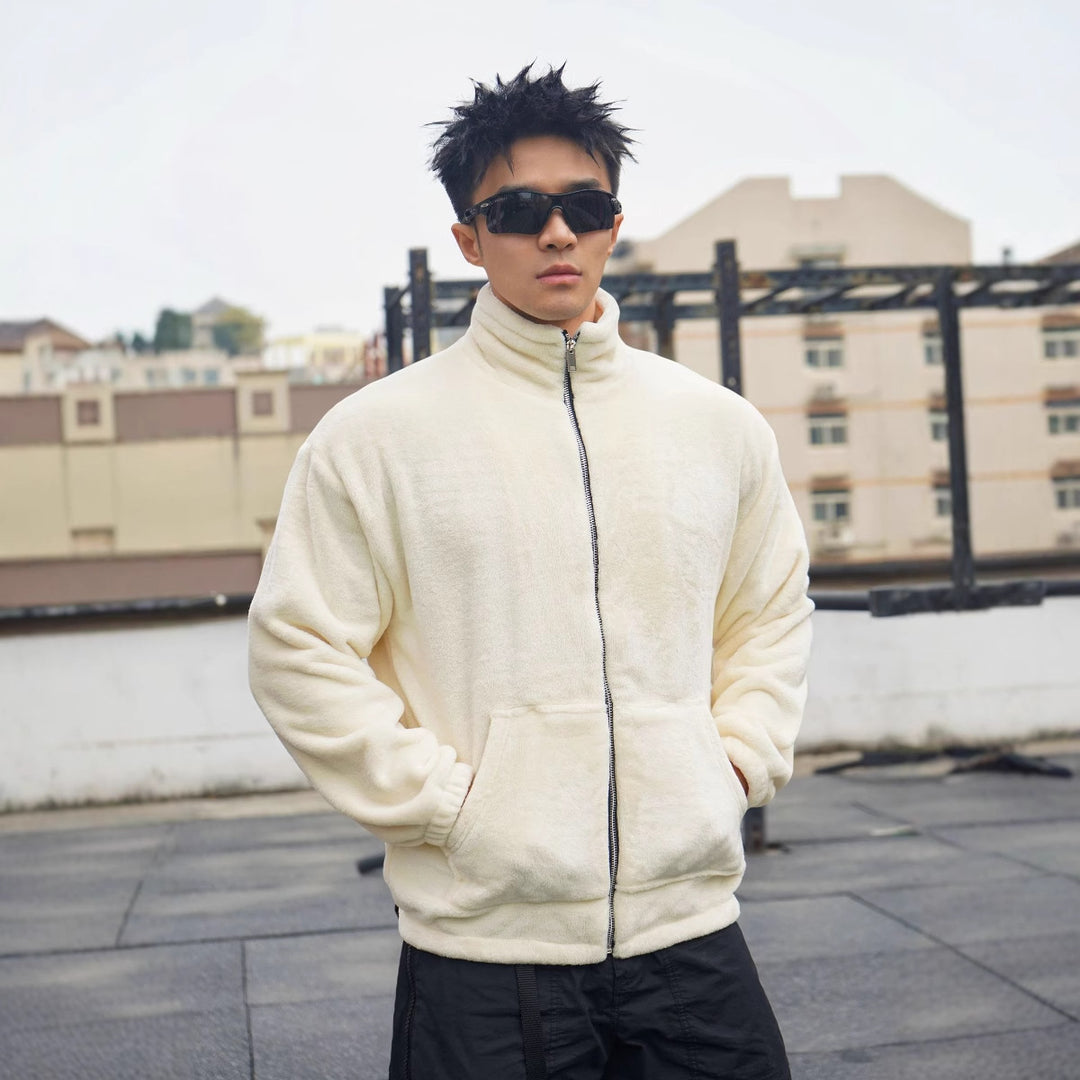 Herren Fleecejacke mit hohem Kragen und weichem Futter Echoarchiv