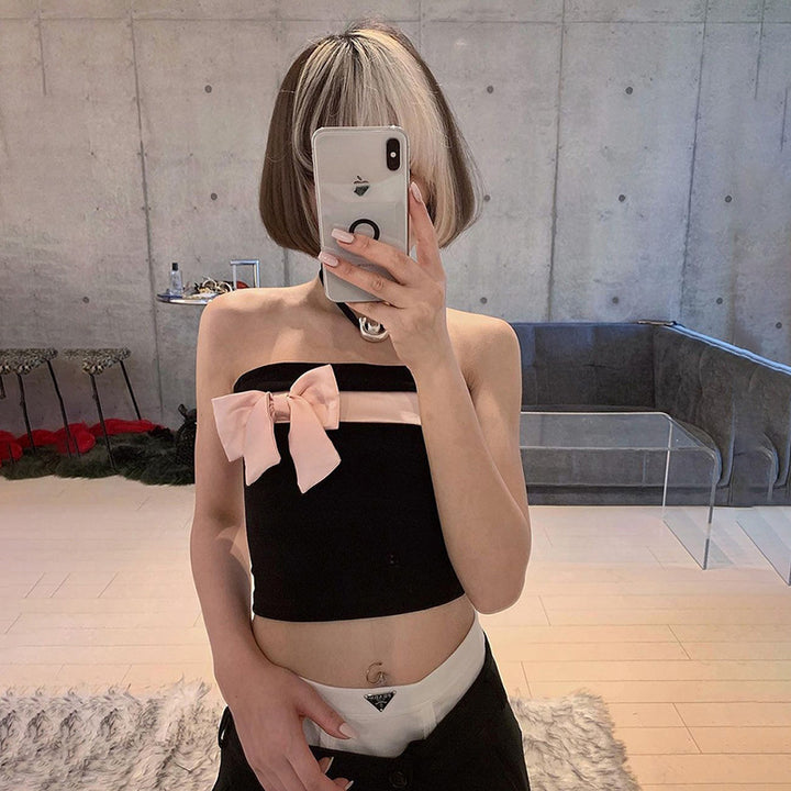 Damen bandeau Oberteil mit elegantem Schleifenakzent Echo Archiv