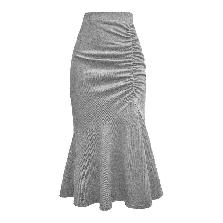 Damen eleganter Midirock mit asymmetrischem Schnitt und Raffung Echo Archiv