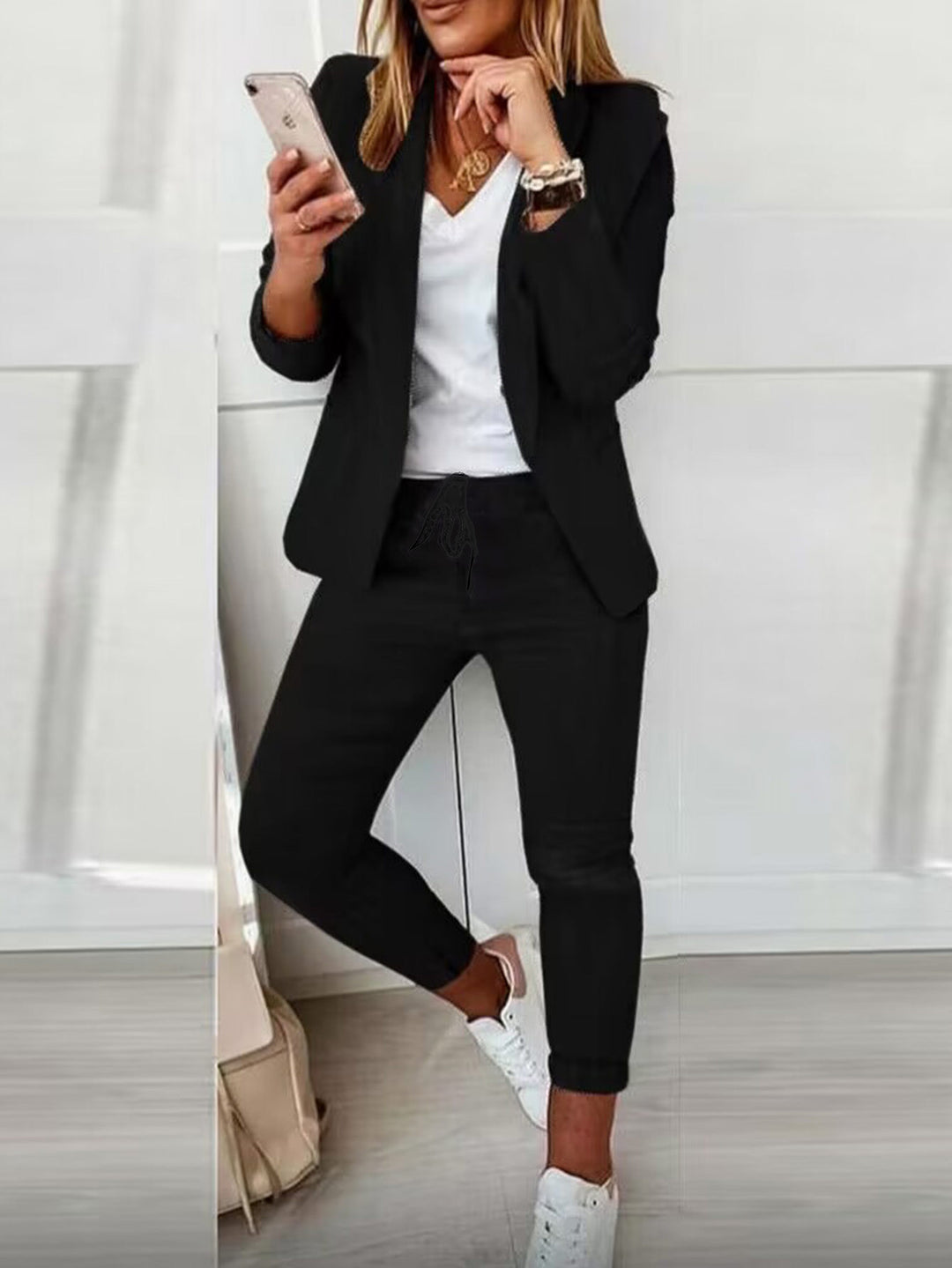 Damen Elegantes Zweiteiliges Blazer-Jogginganzug – Valéne