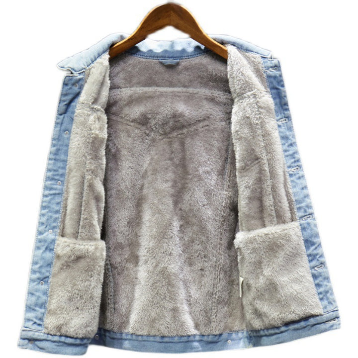 Herren Casual Denimjacke mit Fleece-Innenfutter Echoarchiv