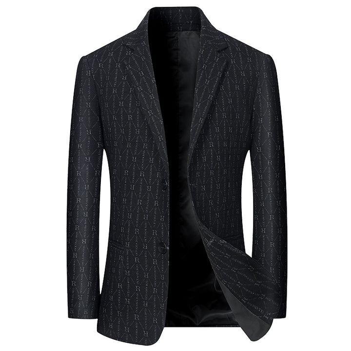Herren Modernes Einreihiges City-Blazer mit aufgesetzten Taschen und leichter Halbfütterung – Tianoro
