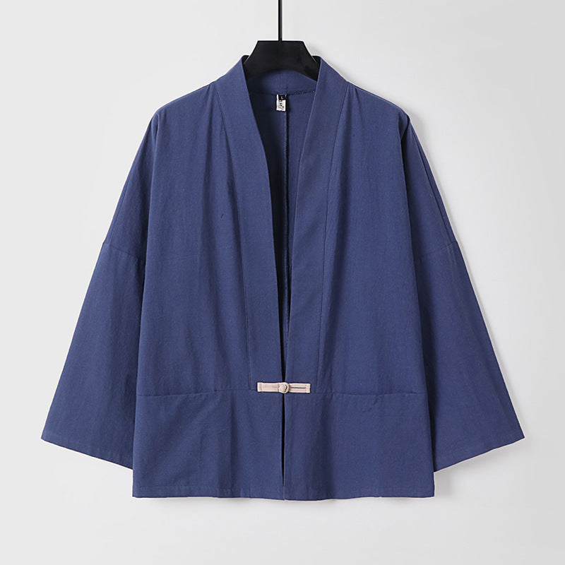 Damen Leichte Kimono-Jacke aus Baumwollmix mit lockerer Passform Echoarchiv