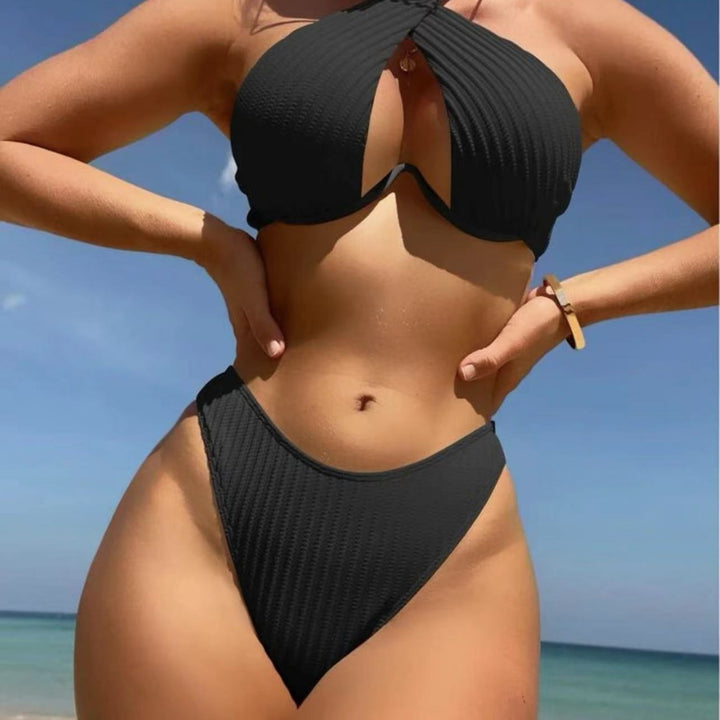 Damen Design-Bikini mit gekreuztem Oberteil Echo Archiv