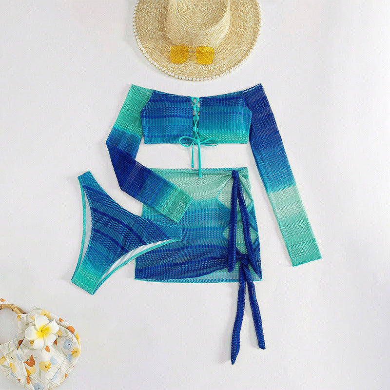 Damen Eleganter Oberteil und Rock Bikini Set Echo Archiv