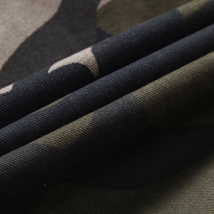 Herren Canvas-Fieldjacke im Military-Utility-Stil mit Schulterpatten und Mehrfachtaschen Echoarchiv