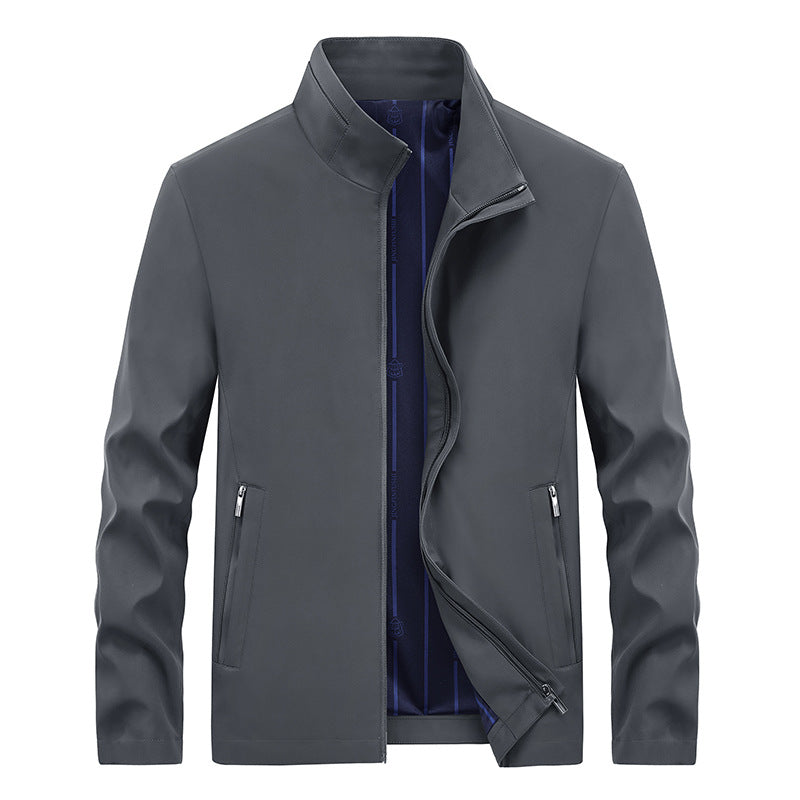 Herren Urbaner Softshell-Übergangsblouson mit Stehkragen, verdecktem Reißverschluss & feinem Innenfutter Echoarchiv