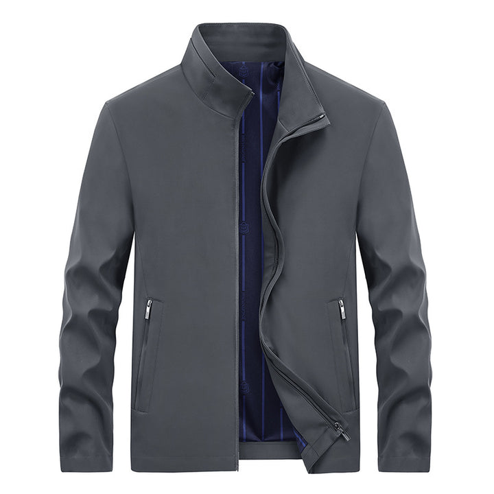 Herren Urbaner Softshell-Übergangsblouson mit Stehkragen, verdecktem Reißverschluss & feinem Innenfutter Echoarchiv
