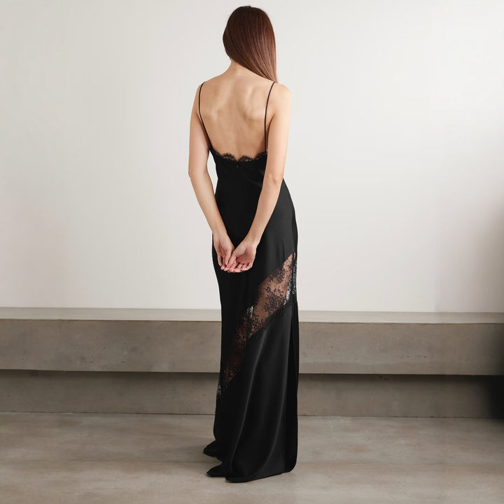 Damen Elegantes Abendkleid mit raffiniertem Spitzenbesatz Echo Archiv