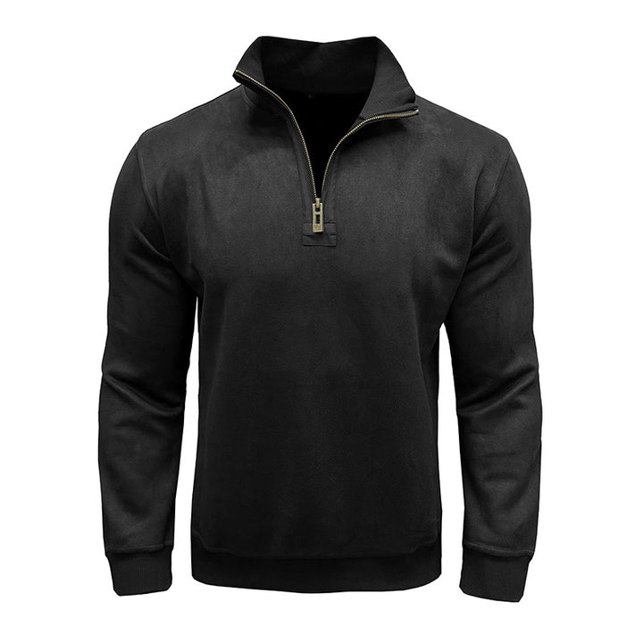Herren Fleece Pullover mit Stehkragen Echoarchiv