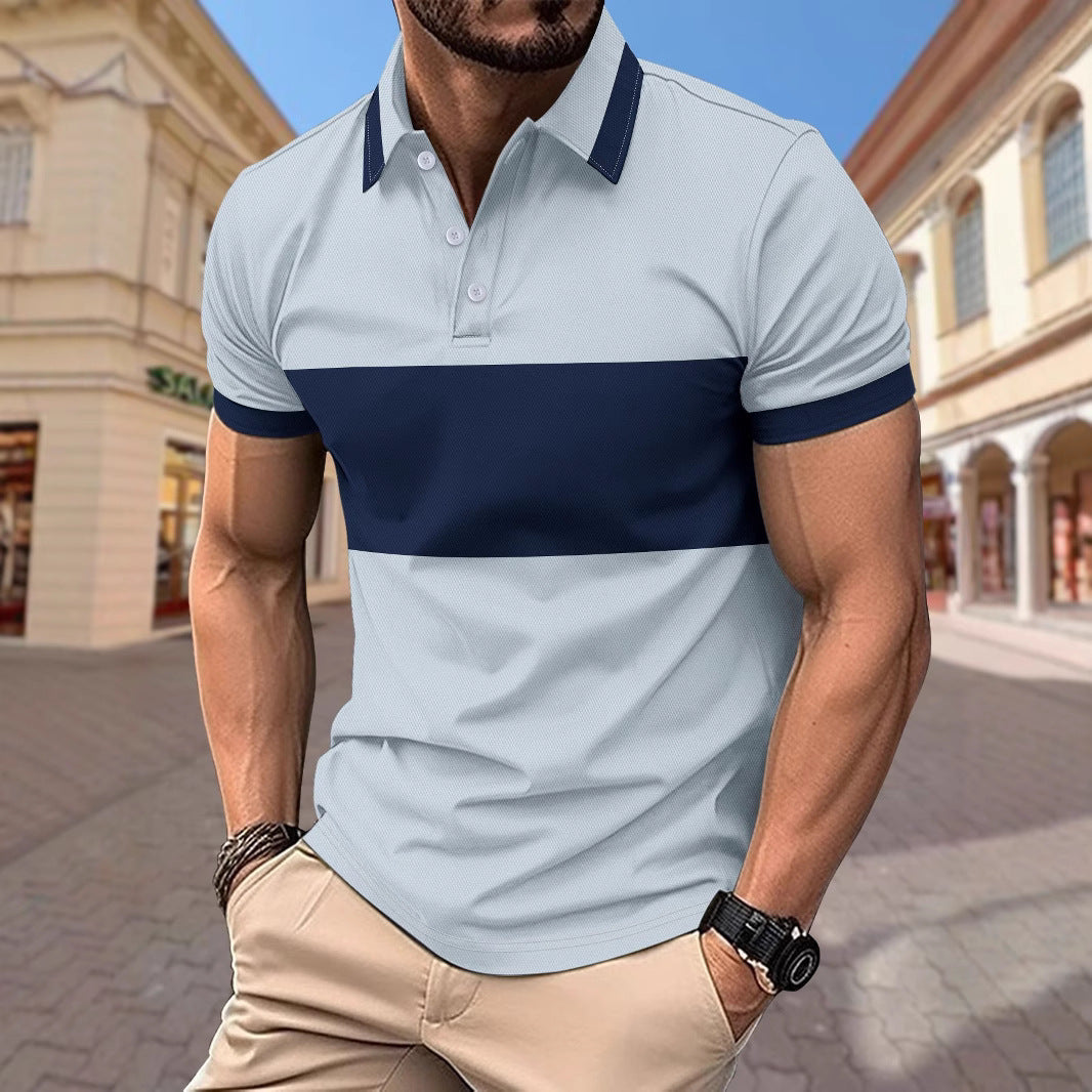Herren Polohemd mit modischem Kragen und eleganten Akzenten Echoarchiv