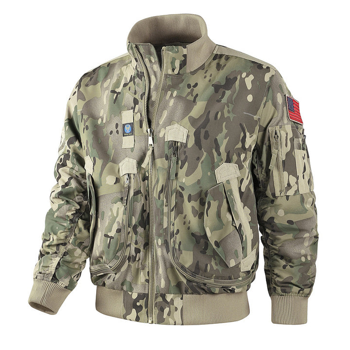 Herren nan klassische Bomberjacke im Pilotendesign mit Multifunktionstaschen und robustem Reißverschluss Echo Archiv
