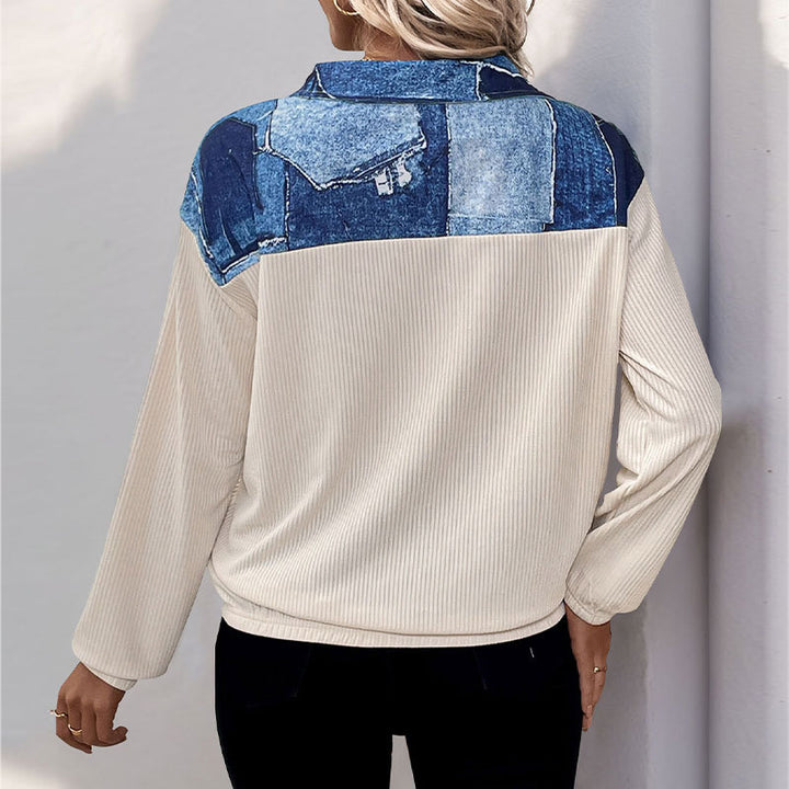 Damen Sportliches Pulli mit Reißverschluss Echo Archiv