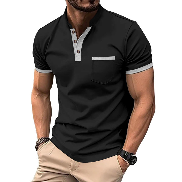Herren Poloshirt mit Knopfleiste und Brusttasche Echoarchiv