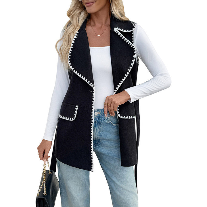 Damen Eleganter Wickel-Cardigan mit Gürtel Echo Archiv