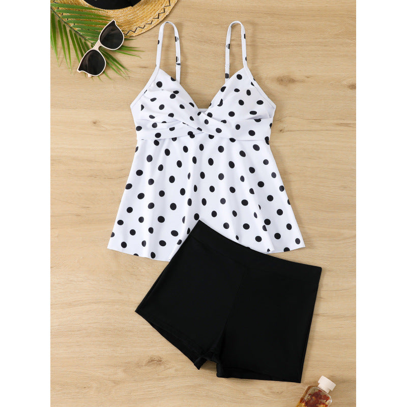 Damen Tankini-Set mit zauberhaften Punkten und modischem Schnitt Echo Archiv
