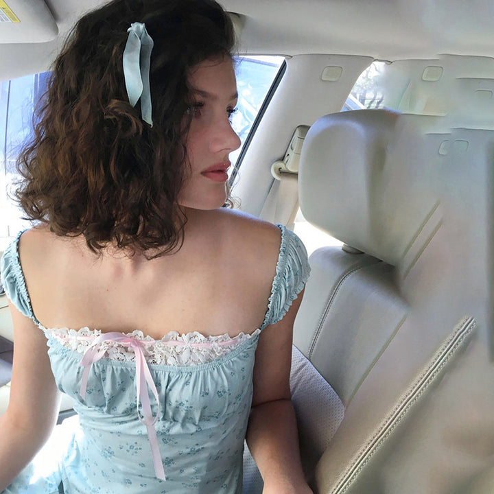 Damen Nachthemd mit zarter Spitze und floralem Design Echo Archiv