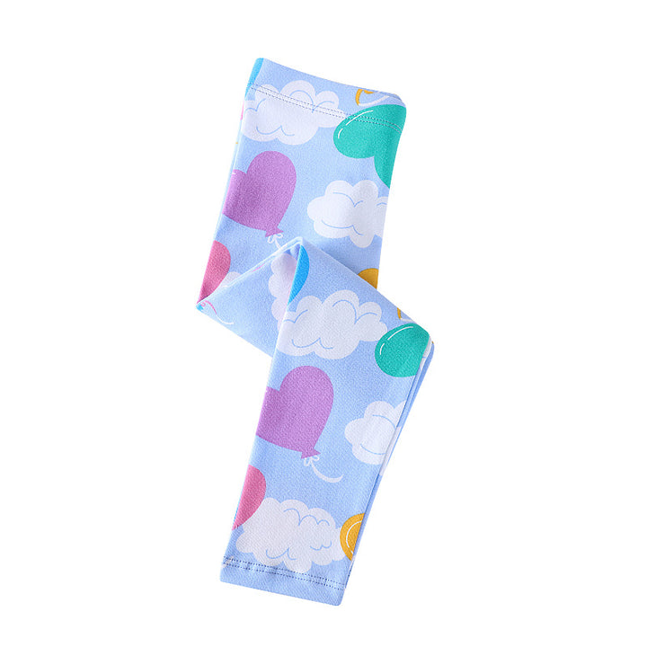 Mädchen Leggings mit fröhlichem Herz- und Wolkenmotiv Echo Archiv