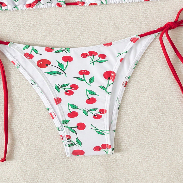 Damen Triangel-Bikini mit verspieltem Kirschmuster Echo Archiv