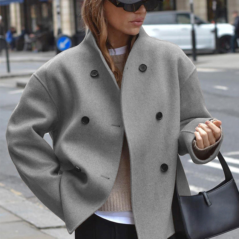 Trendige Oversize-Jacke mit Knopfverschluss