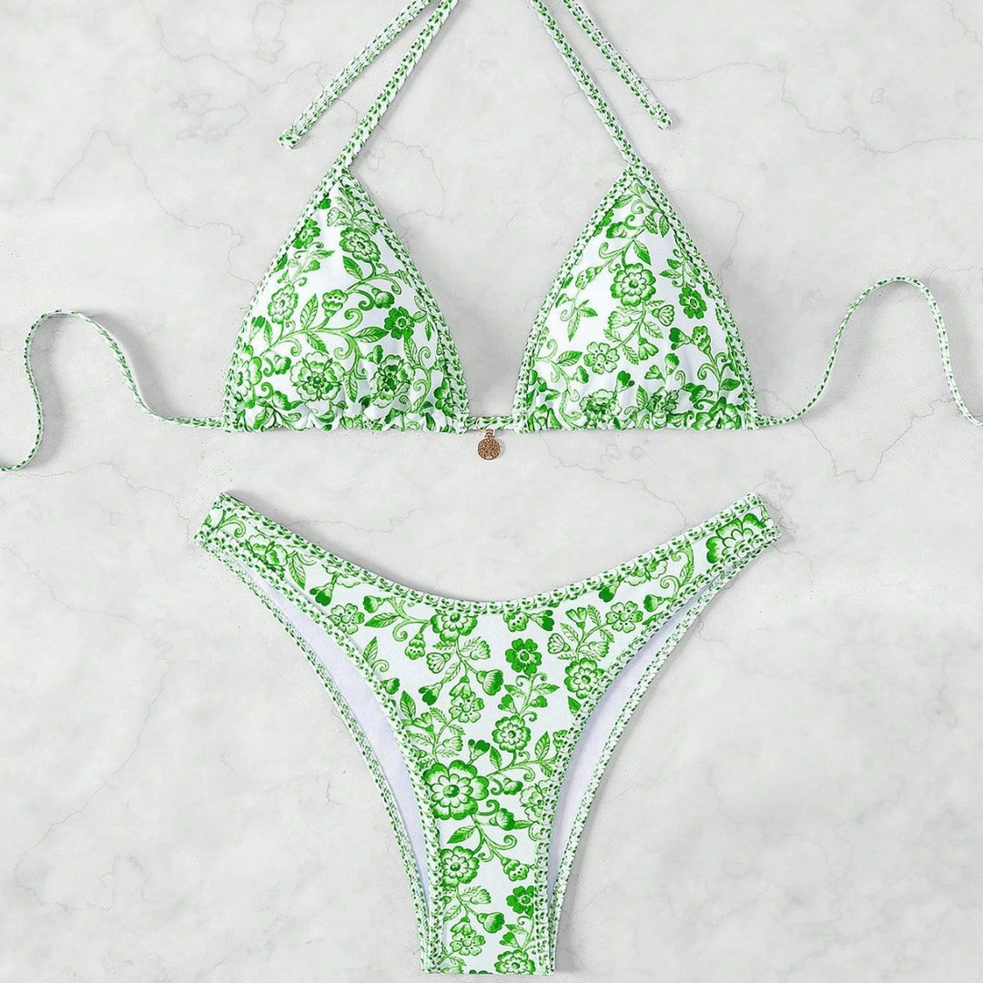 Damen Triangel-Bikini mit floraler Spitze Echo Archiv