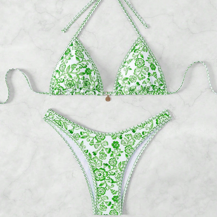 Damen Triangel-Bikini mit floraler Spitze Echo Archiv