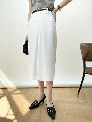 Damen Eleganter Midirock mit hohem Bund Echoarchiv