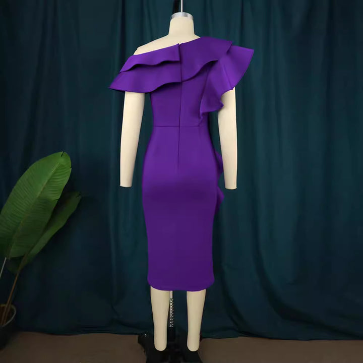 Damen figurbetontes Rüschendes Wickelkleid Echo Archiv
