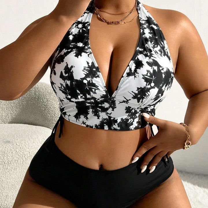 Damen Hochgeschnittener Bikini mit floralem Muster Echo Archiv