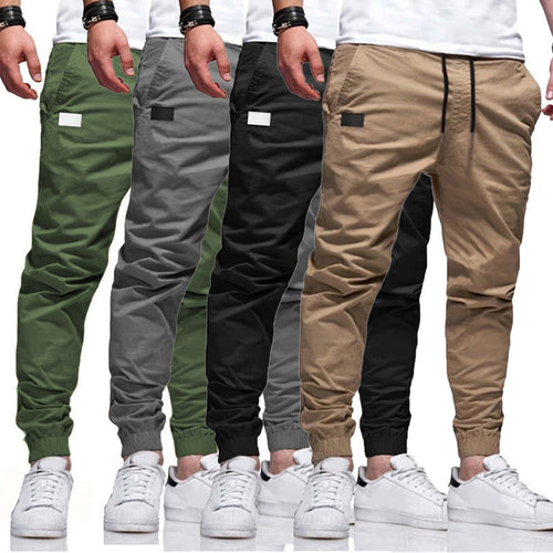 Herren urbaner tapered Twill-Jogger mit elastischem Knöchelabschluss Kordelbund und diskreter Utility-Tasche – Sorevano