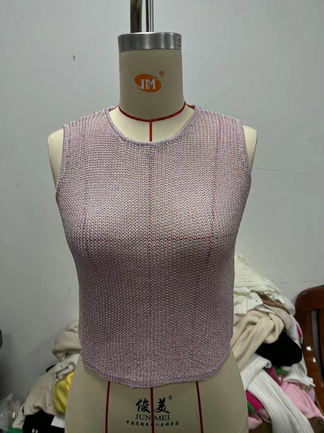 Damen glitzerndes Stricktop mit gerafftem Minirock Echo Archiv