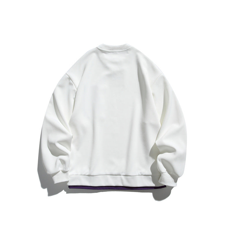 Unisex Oversize-Sweatshirt mit kontrastierter Reißverschluss-Brusttasche und doppellagigem Saum Echoarchiv