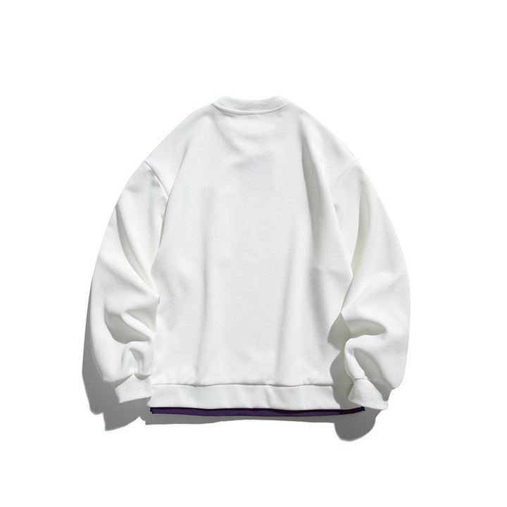 Unisex Oversize-Sweatshirt mit kontrastierter Reißverschluss-Brusttasche und doppellagigem Saum Echoarchiv