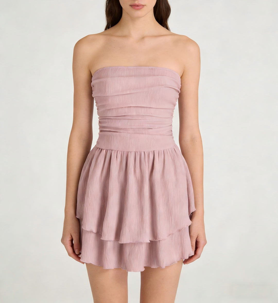 Damen Wickelkleid mit gerafftem Oberteil und fließendem Rock Echo Archiv