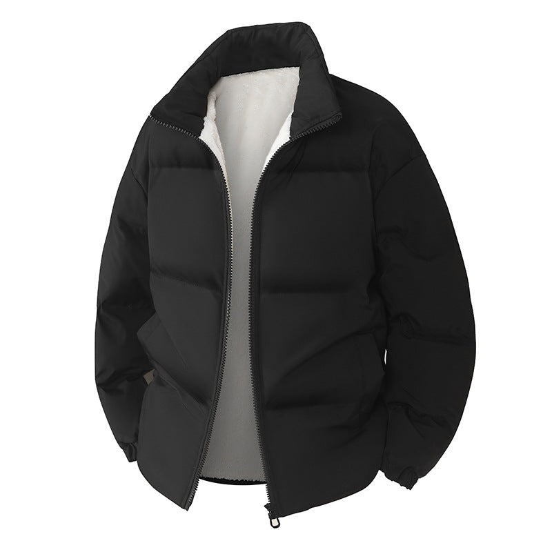 Herren Wattierte Oversize-Steppjacke mit Teddyfutter und hohem Stehkragen Echoarchiv