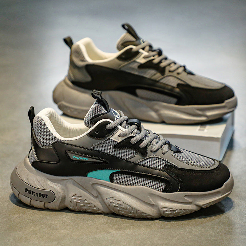 Herren modische Chunky-Sneaker mit verstärkten Overlays, atmungsaktiver Meshkonstruktion und gedämpfter EVA-Plateausohle – Norré