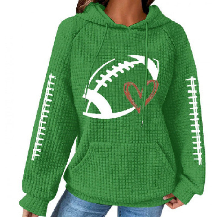 Damen Bequemer Kapuzenpullover mit Herzmotiv Echoarchiv
