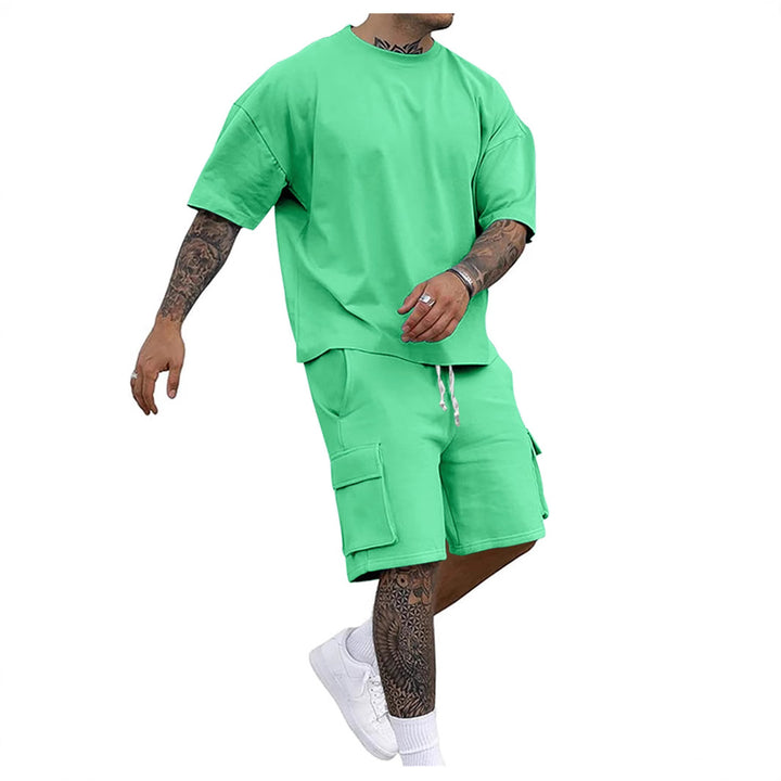Herren lässiges Sweatshirt- und Shorts-Set Echoarchiv