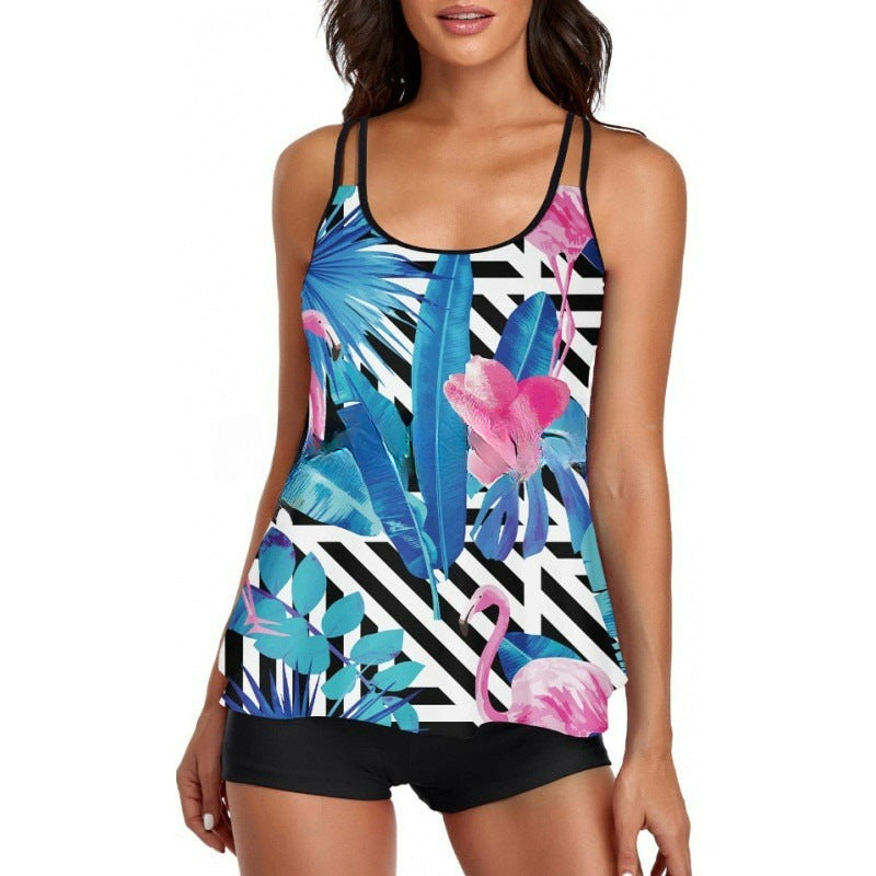 Damen Tankini mit stützenden Trägern und modischem Mustermix Echo Archiv