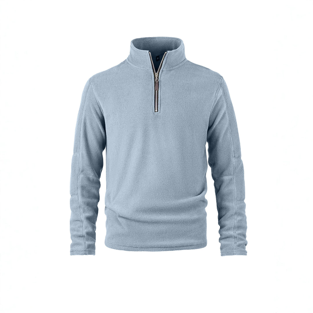 Herren Fleecepullover mit halbem Reißverschluss und Stehkragen Echoarchiv