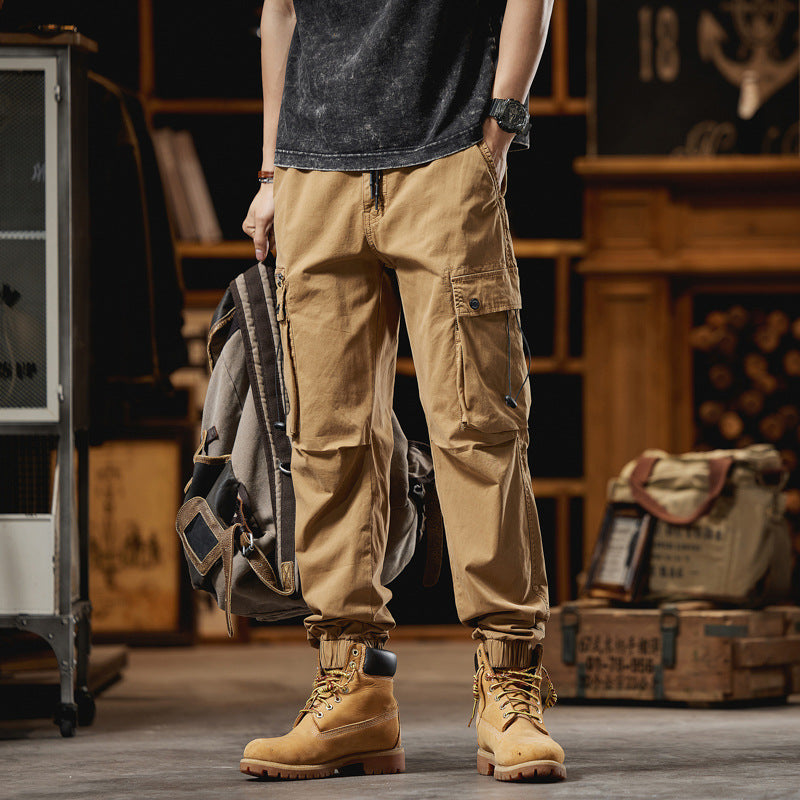Herren Multifunktionale Canvas-Cargohose im Jogger-Cut mit elastischem Tunnelzugbund und Mehrfachtaschen Echo Archiv