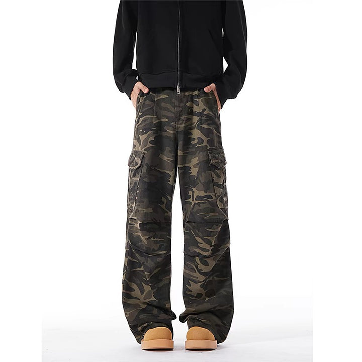 Herren Modische Cargohose mit tiefem Schritt und mehreren Taschen Echo Archiv