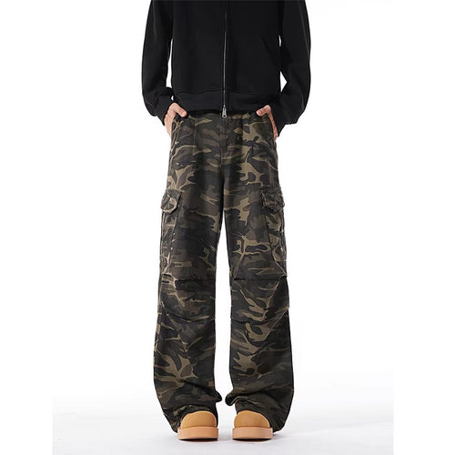Herren Modische Cargohose mit tiefem Schritt und mehreren Taschen Echo Archiv